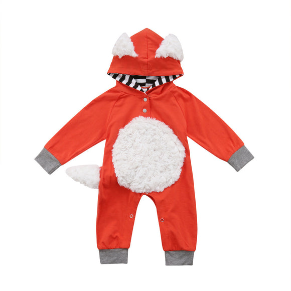 Mameluco Infantil con Capucha Diseño Zorro