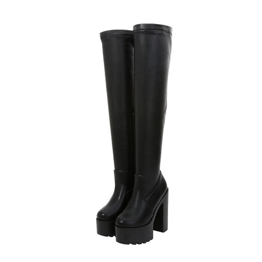 Botas Altas Over The Knee con Tacón Grueso para Mujer - Image 9