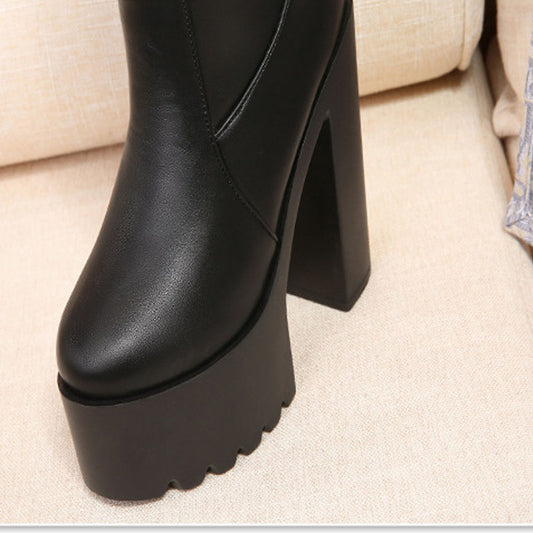 Botas Altas Over The Knee con Tacón Grueso para Mujer - Image 2