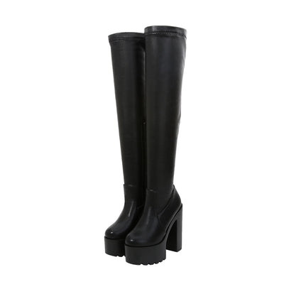 Botas Altas Over The Knee con Tacón Grueso para Mujer - Image 4