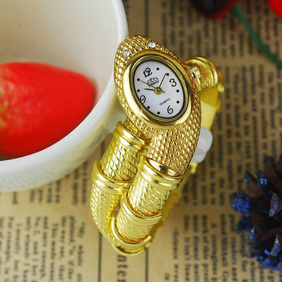 Reloj Pulsera Lujo Serpiente con Diamantes Personalizados - Image 3