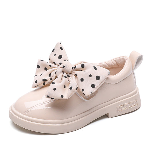Zapatos de Charol con Moño Lunares