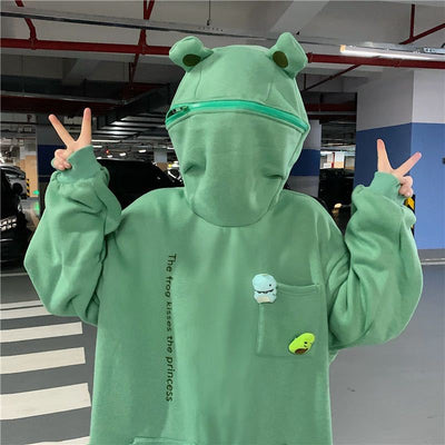 Suéter Pullover de Pareja Diseño Rana para Mujer - Image 13