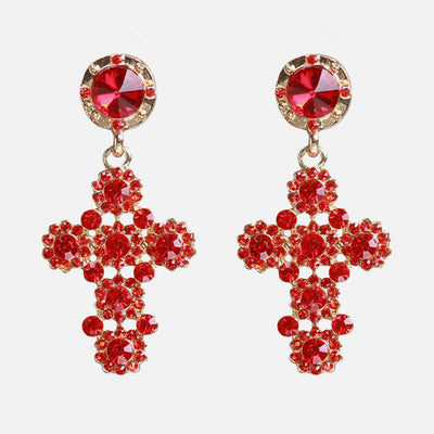Aretes Colgantes Rojo Retro Diseño Atrevido Personalidad y Elegancia - Image 12