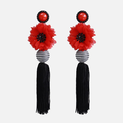 Aretes Colgantes Rojo Retro Diseño Atrevido Personalidad y Elegancia - Image 10