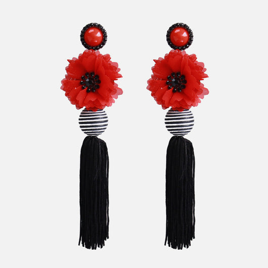 Aretes Colgantes Rojo Retro Diseño Atrevido Personalidad y Elegancia - Image 10