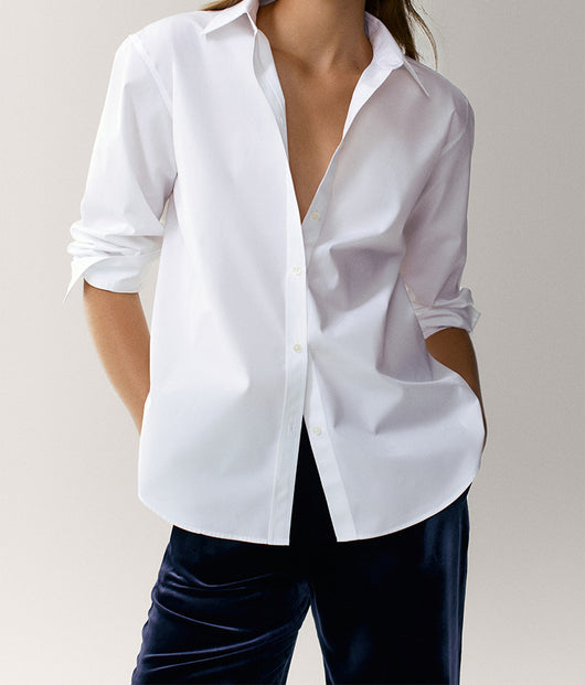 Camisa Versátil de Color Liso - Primavera y Otoño - Image 4