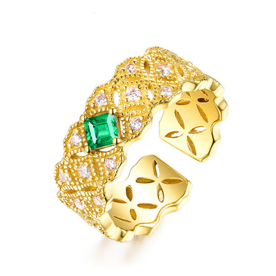 Anillo Esmeralda Verde Plata Joyería Japonesa - Image 7
