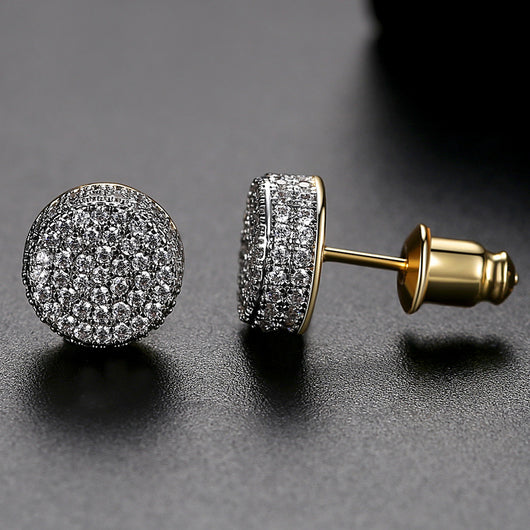 Aretes para Hombre JINSE con Zirconia Cúbica de 9mm - Estilo Hip Hop - Image 7