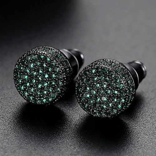 Aretes para Hombre JINSE con Zirconia Cúbica de 9mm - Estilo Hip Hop