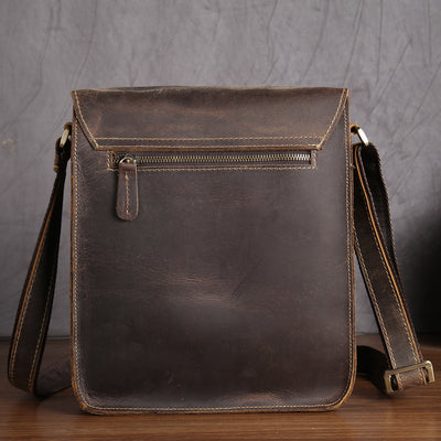Bolsa Bandolera de Cuero Mad Horse Retro - Estilo Vintage para Hombre - Image 4