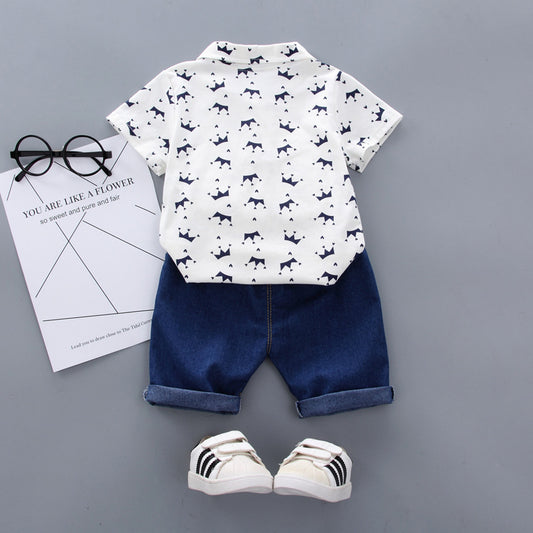Playera Infantil Estilo Coreano Manga Corta para Niño - Verano