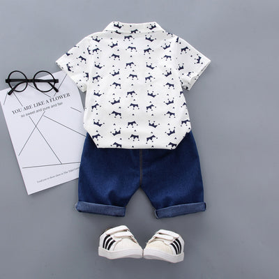 Playera Infantil Estilo Coreano Manga Corta para Niño - Verano