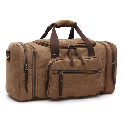 Mochila Mensajero de Lona para Viajes - Bolsa Portátil Versátil - Image 3