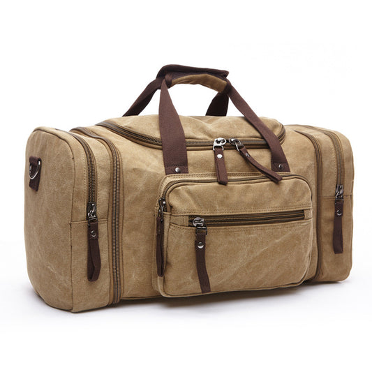 Mochila Mensajero de Lona para Viajes - Bolsa Portátil Versátil