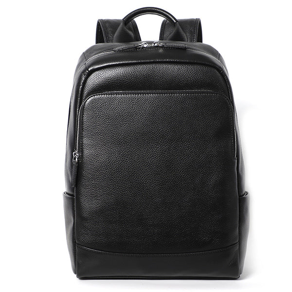 Mochila de Cuero Genuino Gran Capacidad para Hombre