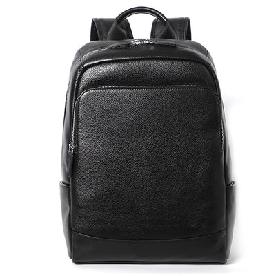 Mochila de Cuero Genuino Gran Capacidad para Hombre