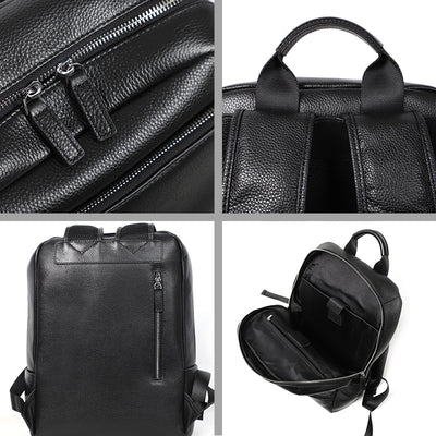 Mochila de Cuero Genuino Gran Capacidad para Hombre - Image 3