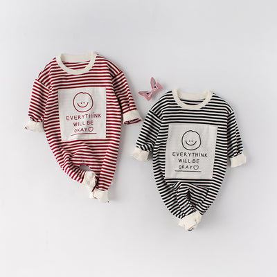 Pijama Mameluco Primavera Bebé con Cara Sonriente Manga Larga - Image 8