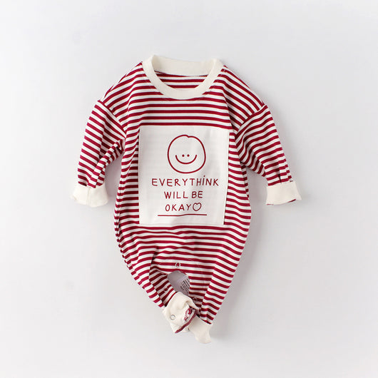 Pijama Mameluco Primavera Bebé con Cara Sonriente Manga Larga - Image 3