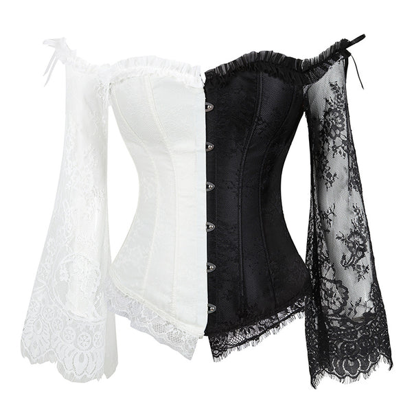 Corset Bustier Elegante con Mangas Largas - Estilo Steampunk y Gothic