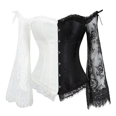 Corset Bustier Elegante con Mangas Largas - Estilo Steampunk y Gothic