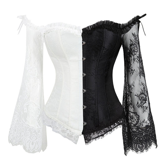 Corset Bustier Elegante con Mangas Largas - Estilo Steampunk y Gothic