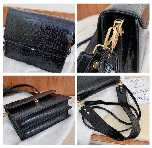 Bolso de Hombro Cuadrado Patrón Piedra - Image 10