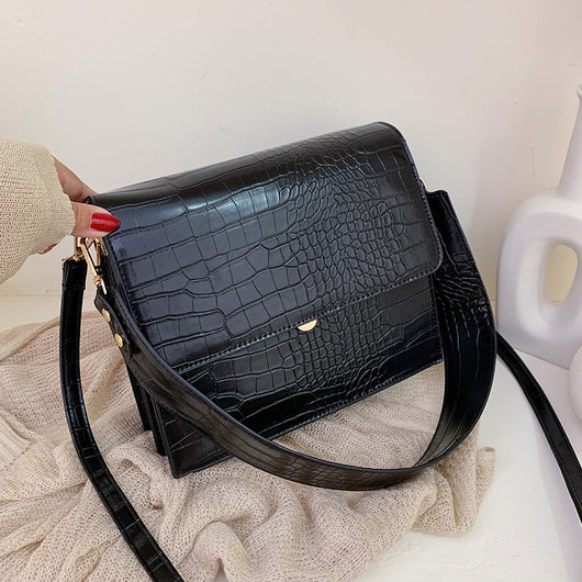 Bolso de Hombro Cuadrado Patrón Piedra - Image 3