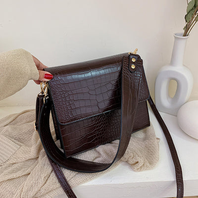 Bolso de Hombro Cuadrado Patrón Piedra - Image 6