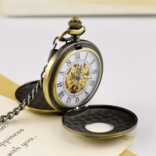 Reloj de Bolsillo Mecánico Retro - Regalo Elegante Unisex - Image 3
