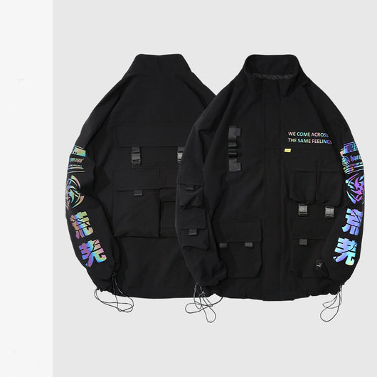 Chaqueta Funcional Reflectante Multi-bolsillos para Hombre - Image 4
