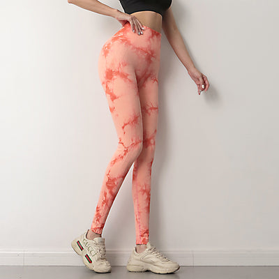 Pantalones Deportivos de Fitness Tie-Dye de Cintura Alta para Mujer - Image 7