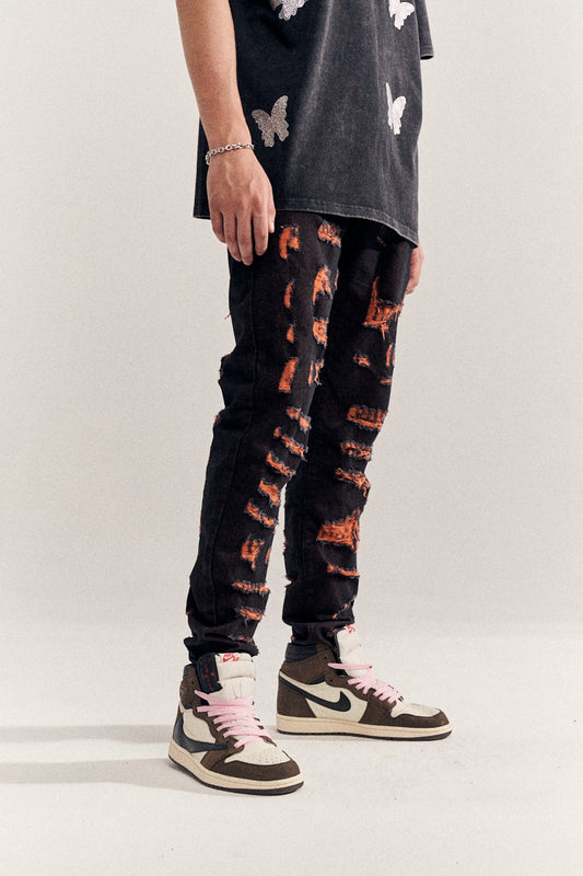 Jeans Naranja Destruction - Estilo Urbano Moderno - Image 2