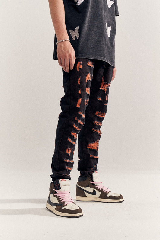 Jeans Naranja Destruction - Estilo Urbano Moderno - Image 2