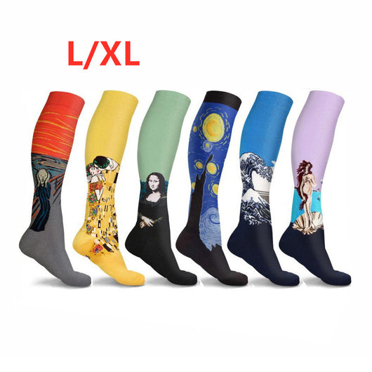 Calcetines de Compresión para Correr con Diseño de Obras Maestras - Image 10