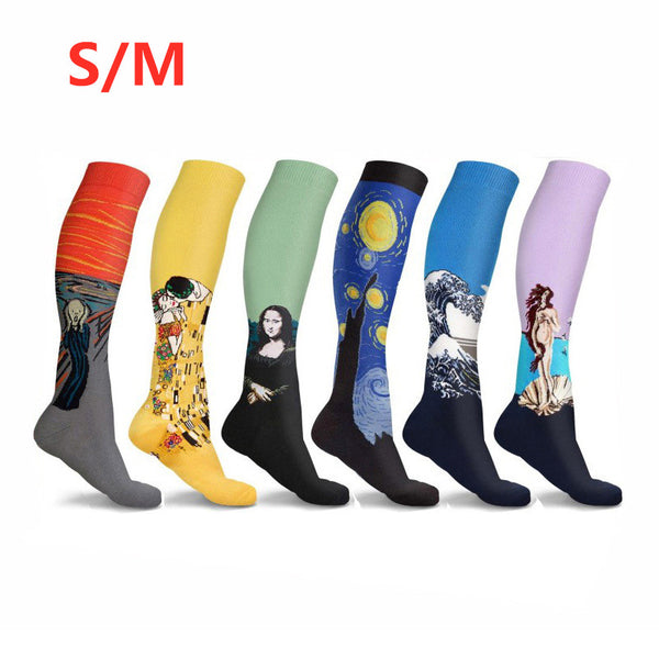 Calcetines de Compresión para Correr con Diseño de Obras Maestras - Image 11