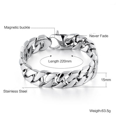 Pulsera de Acero Titanio Fundido Estilo Europeo y Americano - Image 9