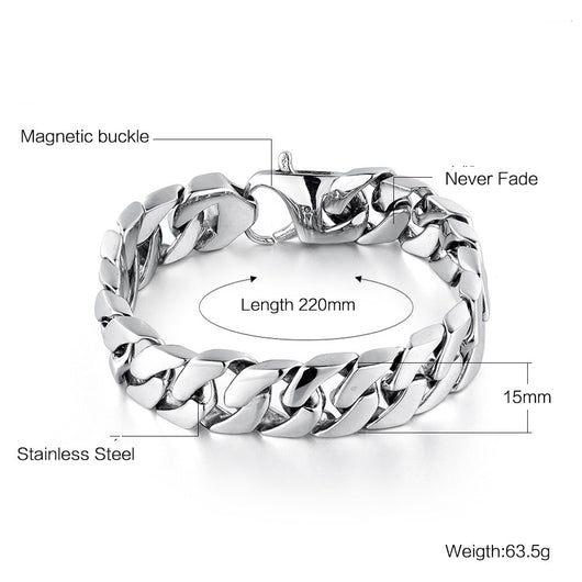 Pulsera de Acero Titanio Fundido Estilo Europeo y Americano - Image 9
