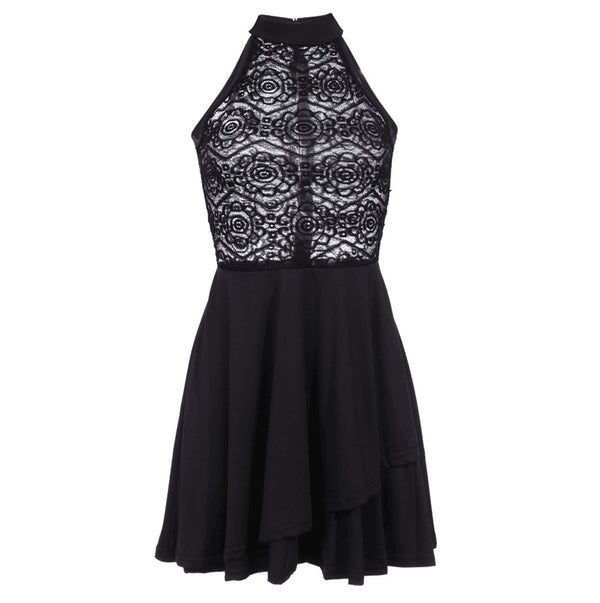 Falda Verano Encaje Elegante con Detalles Cosidos Estilo Europeo