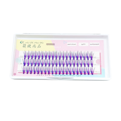 Pestañas Postizas de Terciopelo Azul Violeta - Efecto Natural y Voluminoso - Image 7