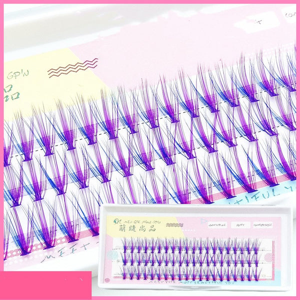 Pestañas Postizas de Terciopelo Azul Violeta - Efecto Natural y Voluminoso
