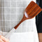 Set de Utensilios de Cocina en Madera de Teca Sólida con Mango Largo Antiadherente