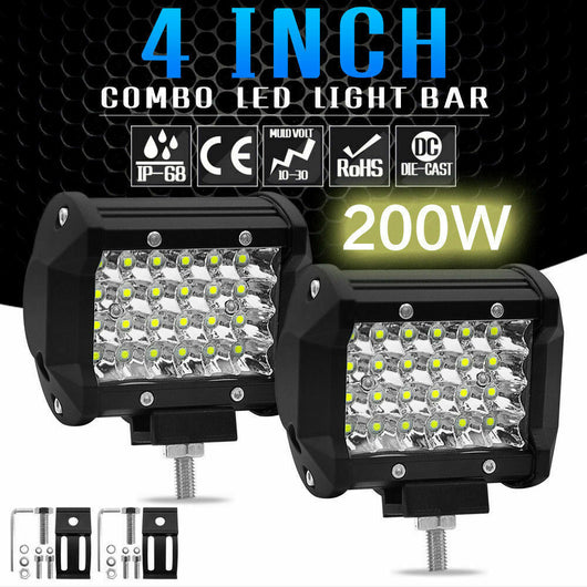 Faro de Trabajo LED 200W con Barra de Luz para Techo y Viajes