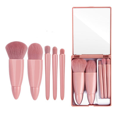 Set de 5 Brochas de Maquillaje Profesional - Base, Sombras y Difuminado - Image 3