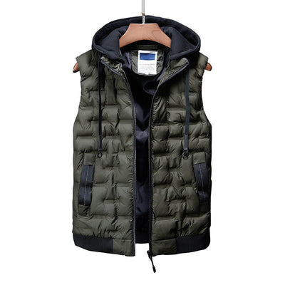 Chaleco Acolchado con Capucha para Hombre - Abrigo Invernal Cálido - Image 9