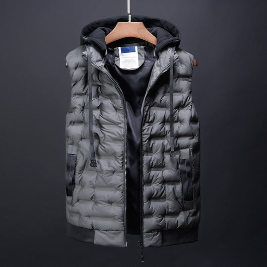 Chaleco Acolchado con Capucha para Hombre - Abrigo Invernal Cálido - Image 14