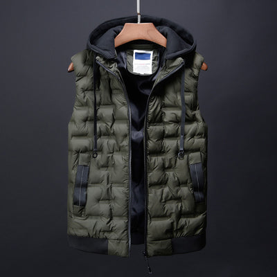 Chaleco Acolchado con Capucha para Hombre - Abrigo Invernal Cálido - Image 10