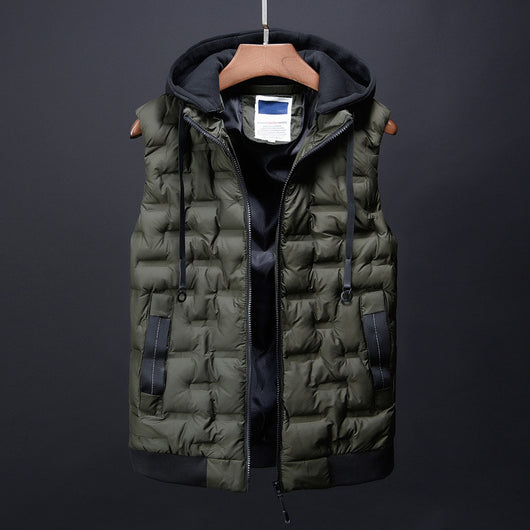 Chaleco Acolchado con Capucha para Hombre - Abrigo Invernal Cálido - Image 10
