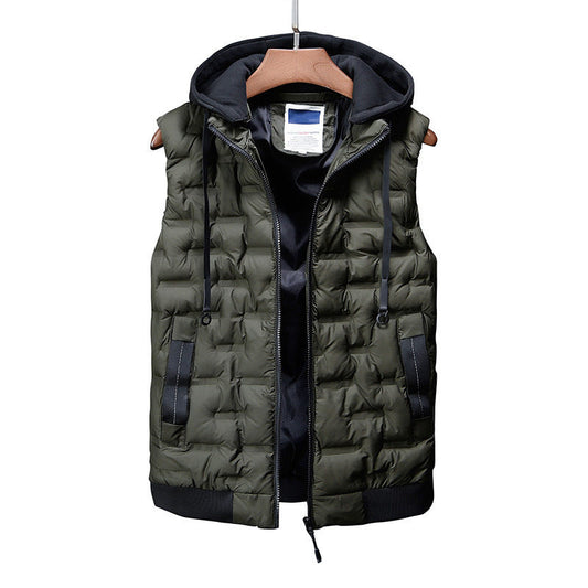 Chaleco Acolchado con Capucha para Hombre - Abrigo Invernal Cálido